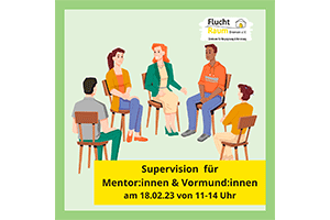 Grafik: Einladung Supervision Mentorin oder Vormundin