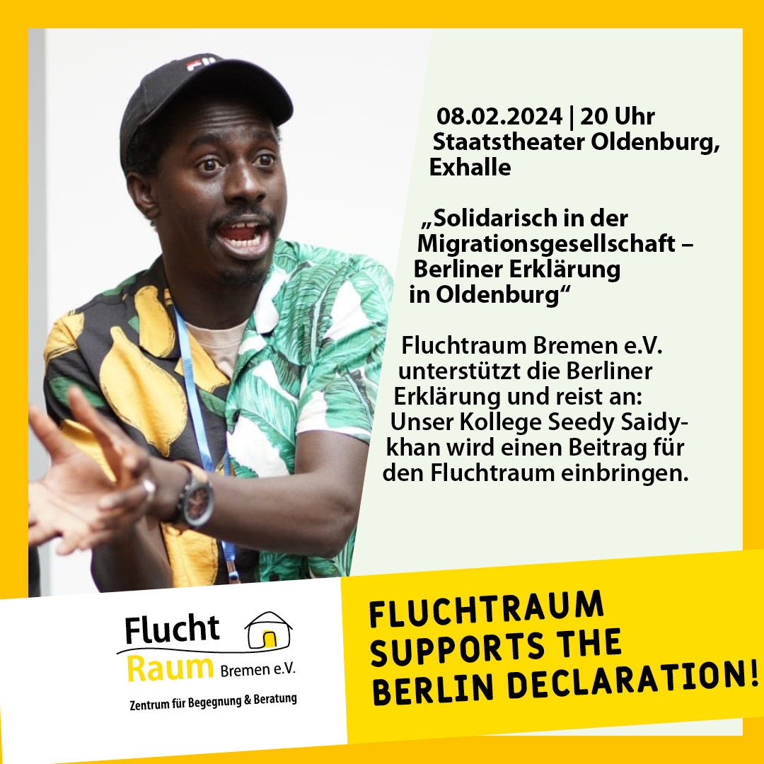 Berliner Erklärung in Oldenburg – Fluchtraum nimmt teil