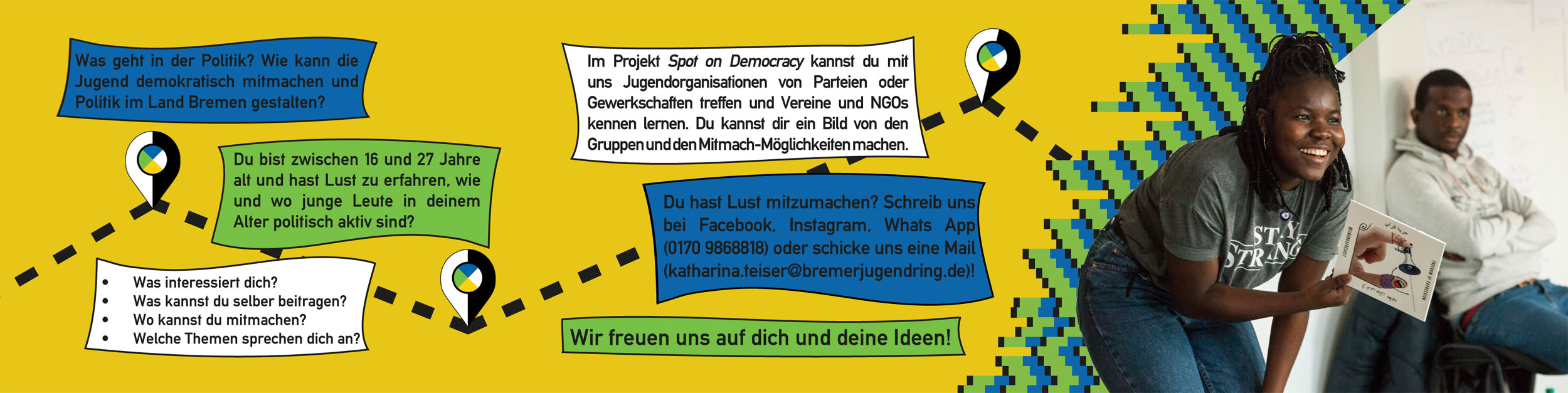 Flyer Spot on Democracy Rückseite