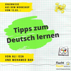 Sharepic Tipps zum Deutsch lernen